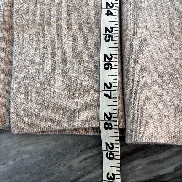 Max Studio 2-Ply Cashmere Sweater Cardigan Jacket Gray Peach Pockets Luxury S - Picture 6 of 8